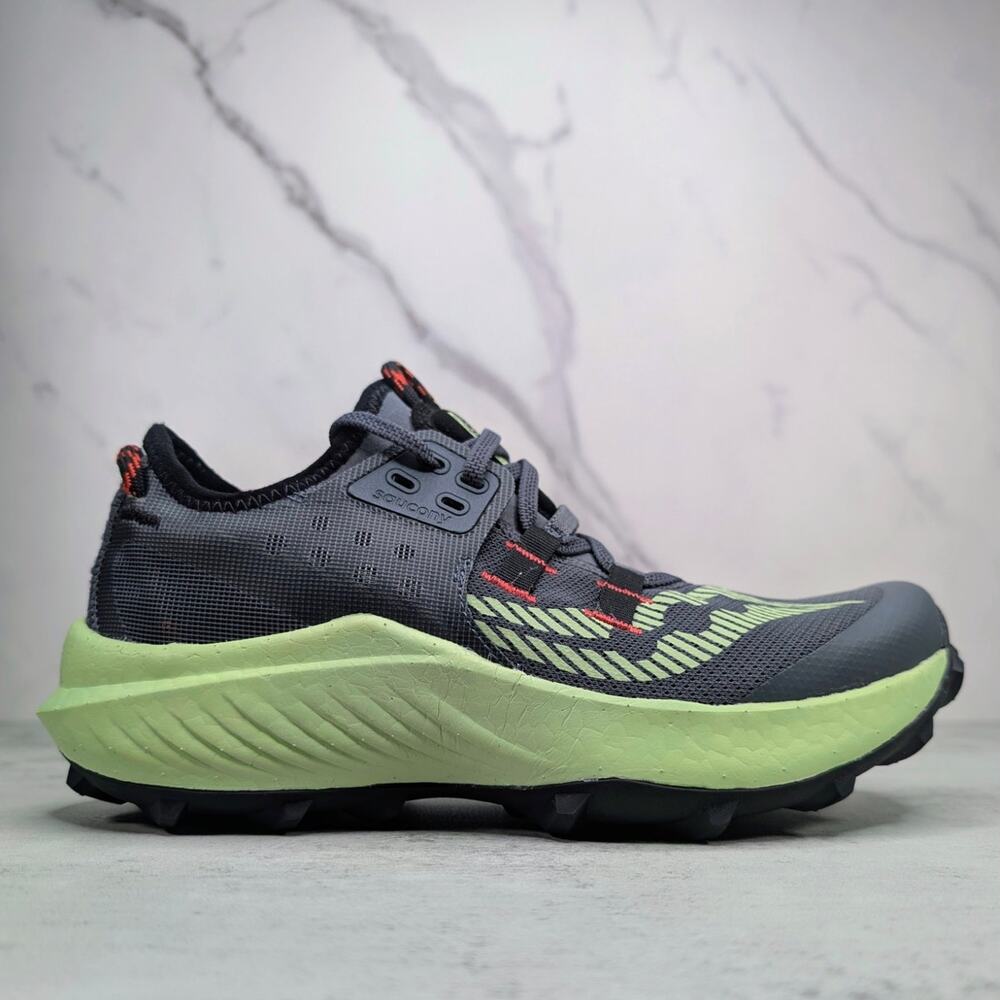 Saucony Endorphin Rift Mens Trail‎ Running Shoes Size 7 Shadow Aurora Hiking